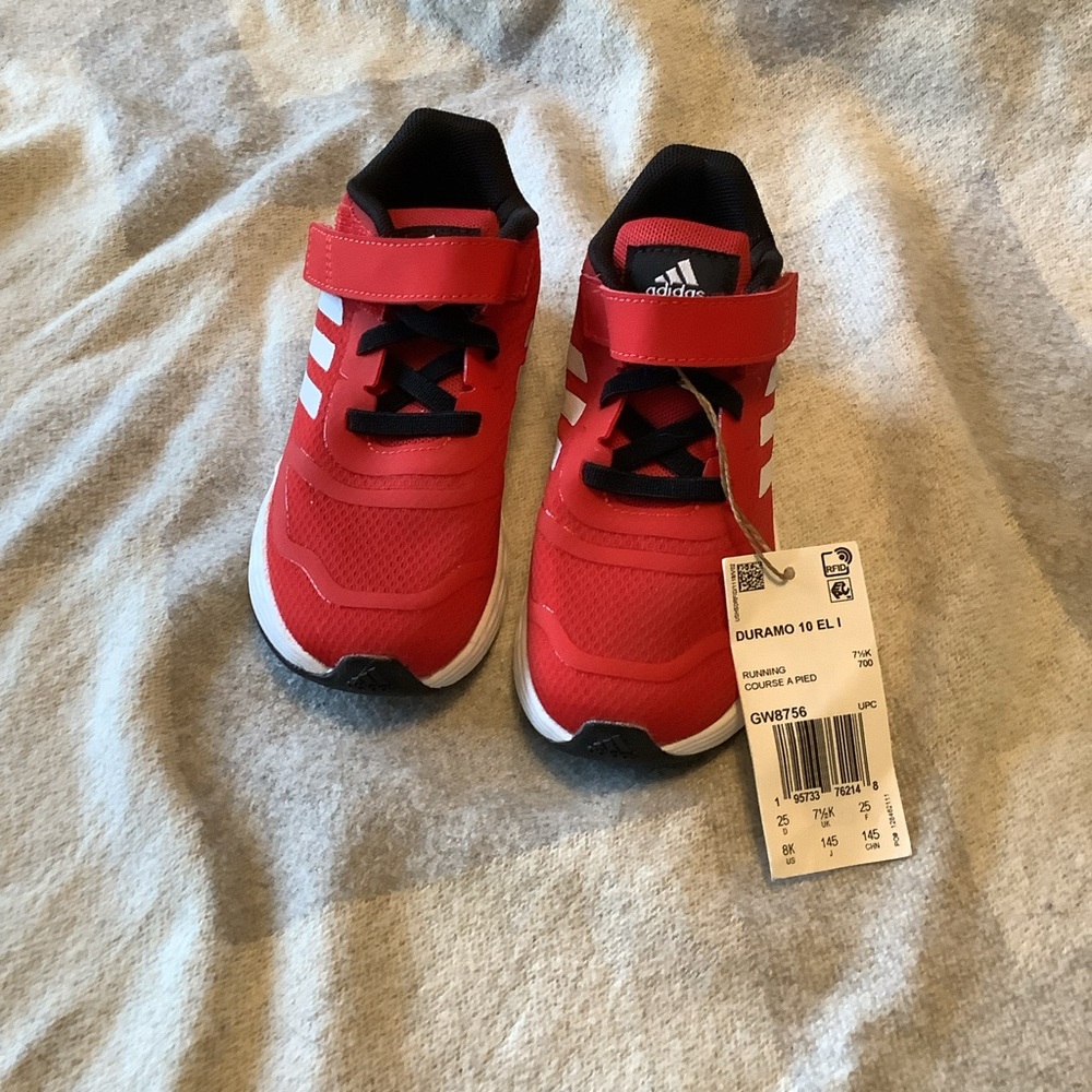 Adidas Duramo 10 Red Sneakers Toddler 8 NWT